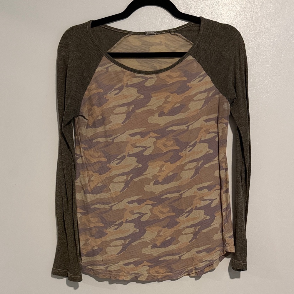 Monrow Camo Long Sleeve Women's Top